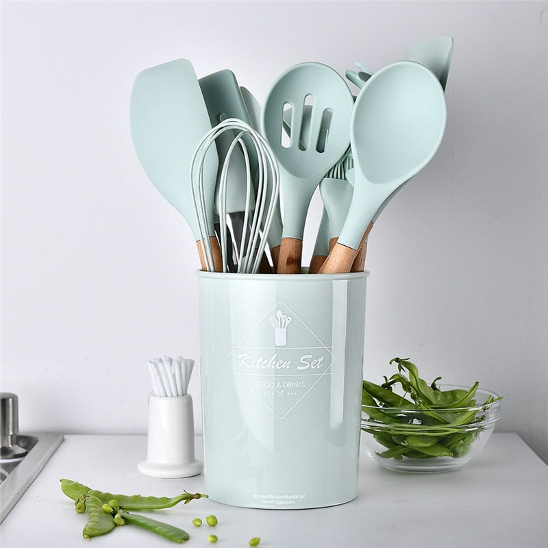 Heat-resistant Silicone Cooking Utensils Set